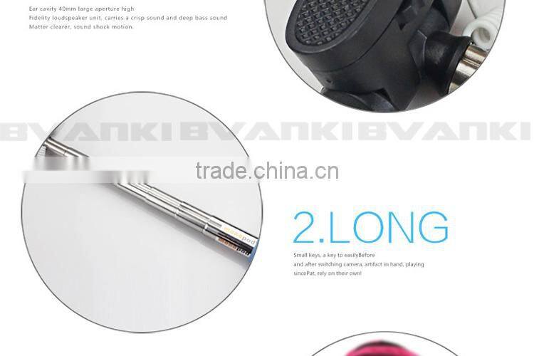 2016 shenzhen new premium colorful cable take pole wired monopod selfie stick for iphone 6s/6s Plus Free Samples