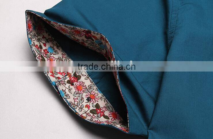 Green Floral Border Business Custom Shirt