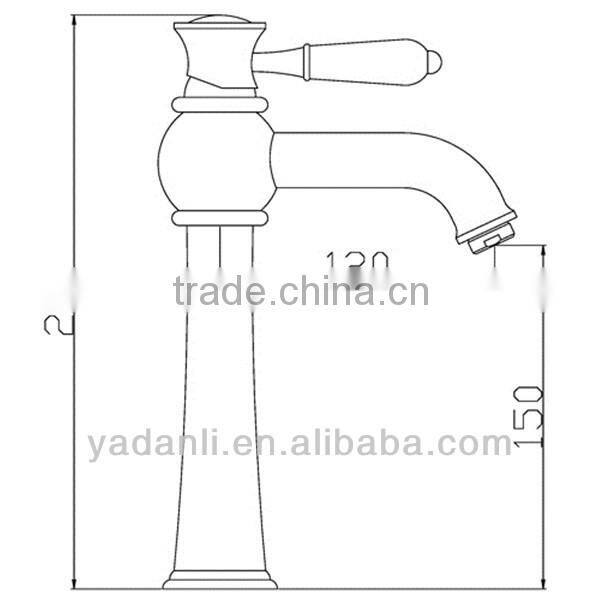 high body golden finish bathroom basin faucet ,wash basin faucetW1036M