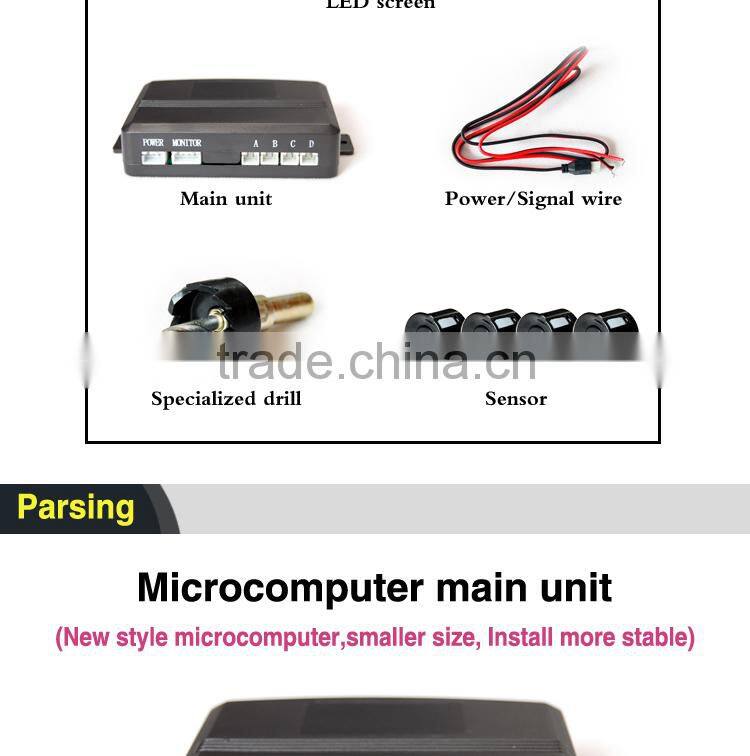Universal car parking sensor with side waterproof backup sensor