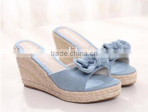 2014 New style fashion women wedge summer slipper