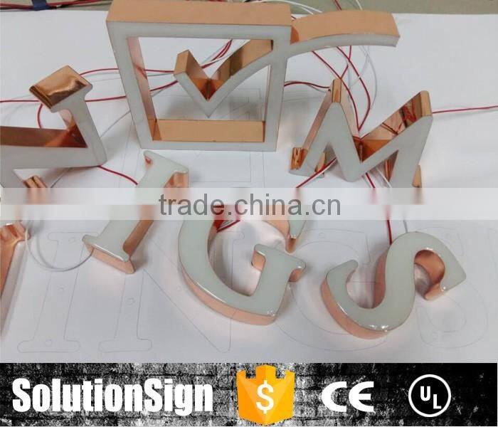 front lit illuminated epoxy resin lighted logo and letters