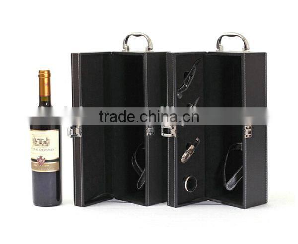 2014 New Dedisgn High Quality leather wine bottle carrier