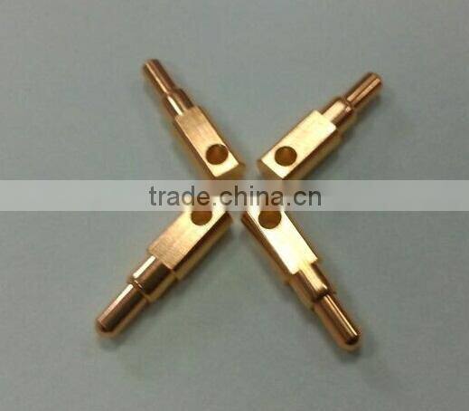 gold plated brass spring loaded pogo pin battery connectir for electronics test machine