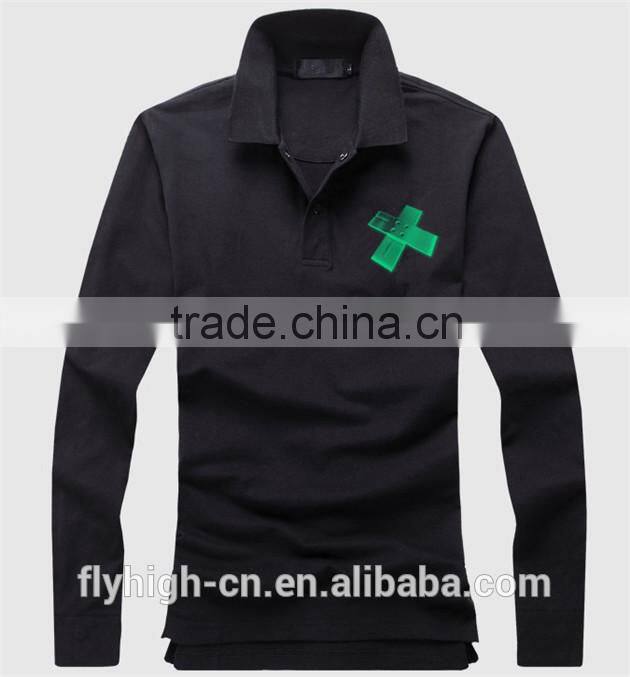 New Style Casual Long Sleeve unisex Polo T Shirt