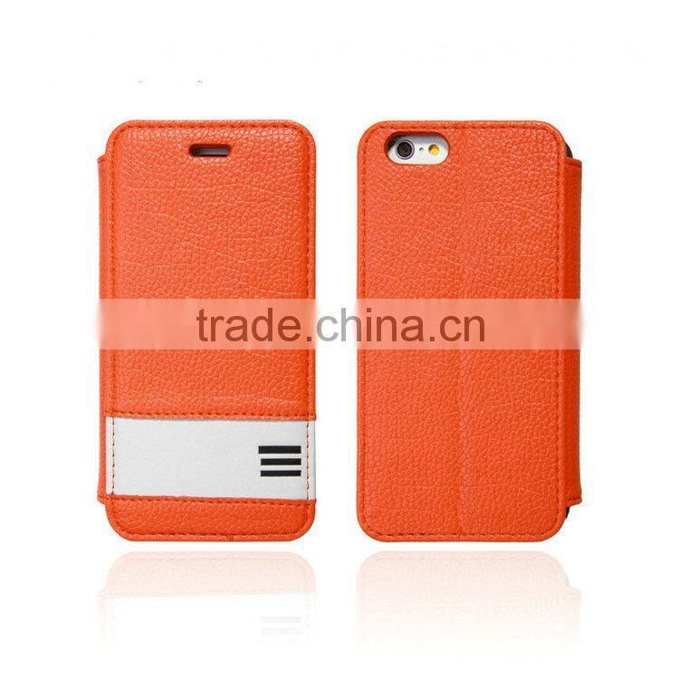Charming color matching design PU leather mobile case for smart phone wholesale