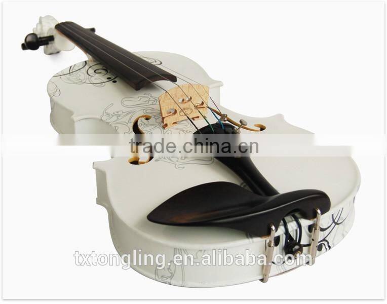 Nice White Color Flower Violin TL-1313