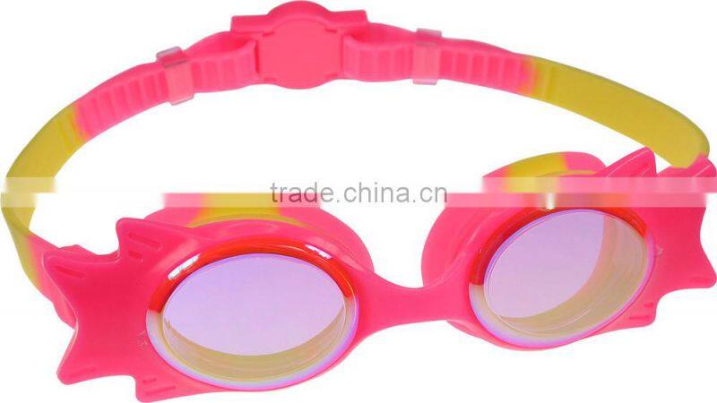 Funny kids cartoon swimming goggles,fish kids goggles,UV protection kids swimming goggles