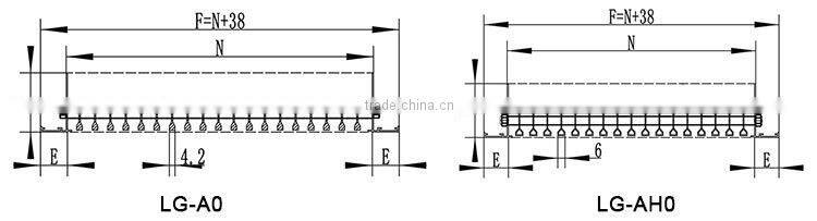 Powder coating aluminum linear bar grille air diffuser for hvac system