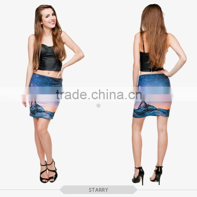 Online Top Selling Personalized Sublimation 3D Print Girls Sexy Mini Skirt
