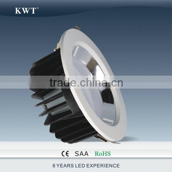CE RoHS SAA TUV GS Certification High Lumen Dimmable Recessed Commercial COB LED Downlight