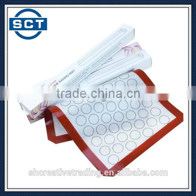 Non-Stick Silicone Baking Mat for Macarons Red