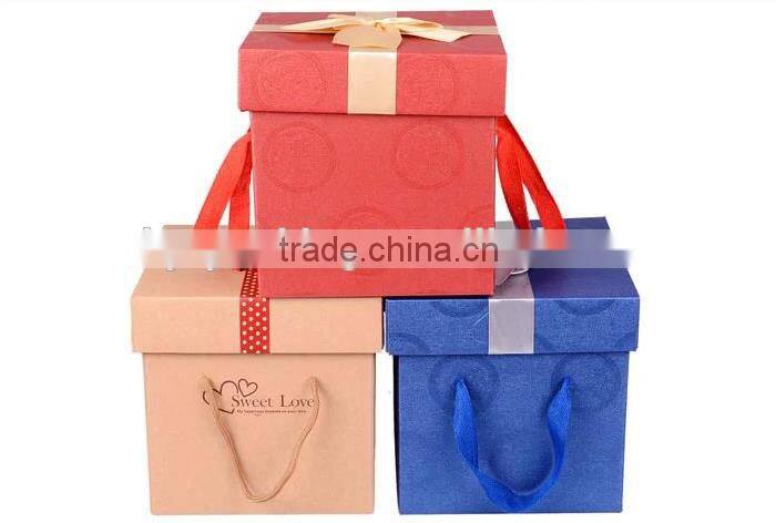 Gloss lamination black gift box for candles