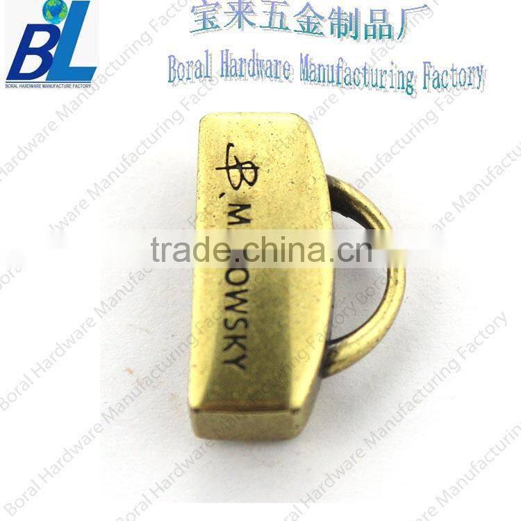 Zinc alloy gold plated lock shape pendant for handbag decoration