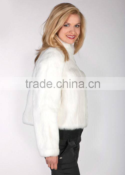short rabbit fur jacket