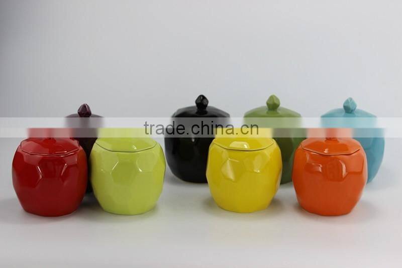 Home Decor Various Scents Ceramic Jar Candle With Lid
