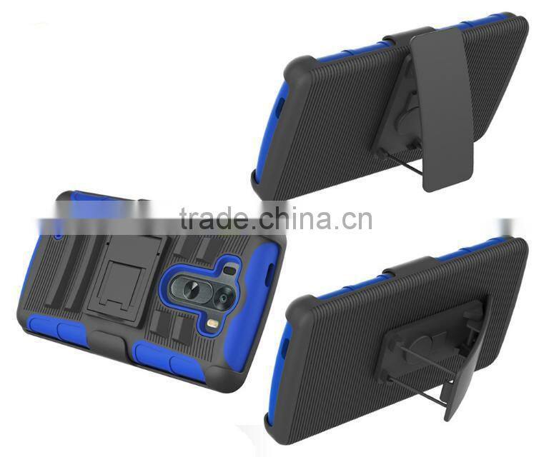 Rugged Hybrid Belt Holster Hard Case,shockproof case for LG G3 MINI