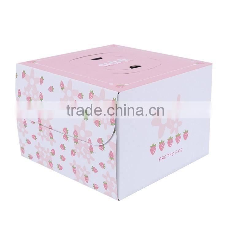 Wholesale low price high quality custom printed paper design bakery cake box