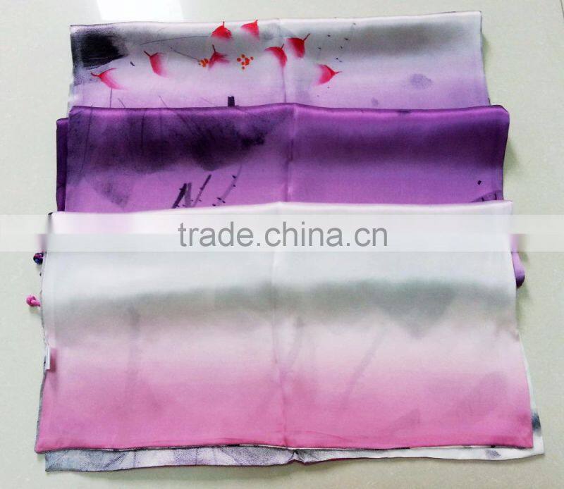 scarfs pashmina with digital printing on double layer silk