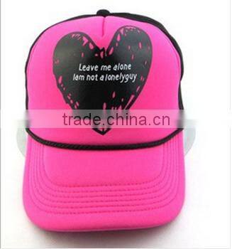Wholesale Printed Trucker Mesh Cap Cute Pink Girls Mesh Trucker Cap