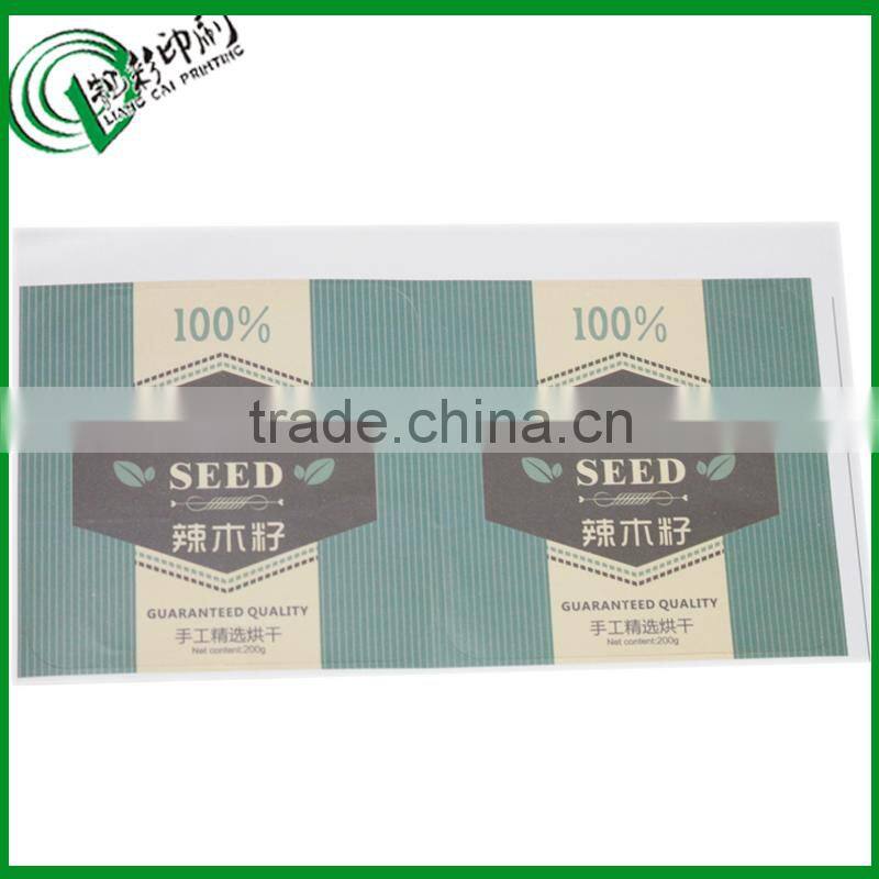 Moringa seeds private label, self adhesive stickers for organic food