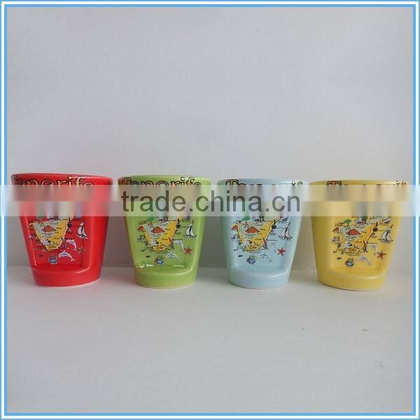 tourist souvenir ceramic mini fruit jelly cup