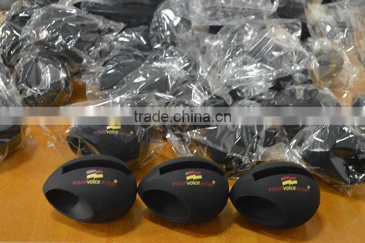 Black Silicone Egg Speaker and Amplifier with Stand