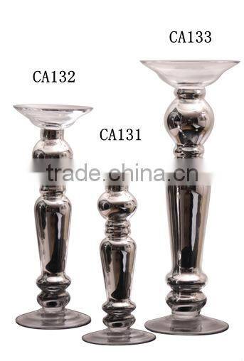Silver Glass Candlestick