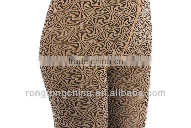 charming nude coffee flower design opaque pantyhose