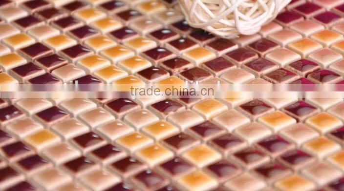 mini 10x10mm gold ceramic mosiac tile
