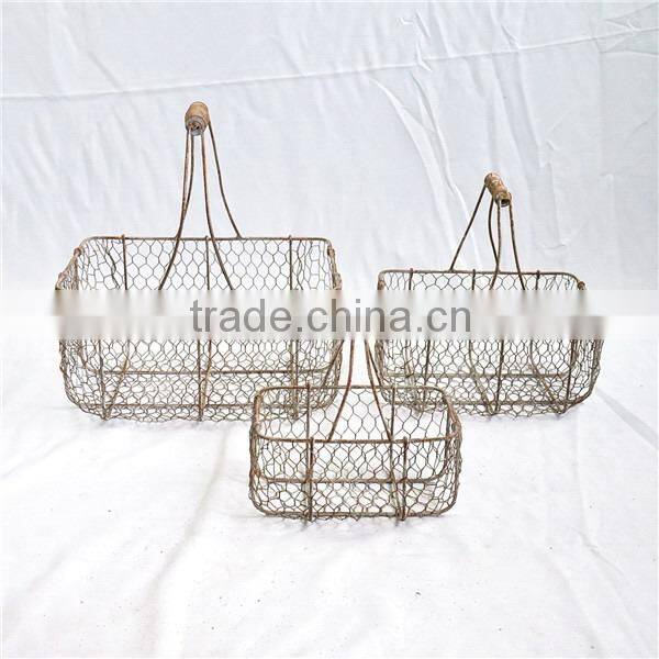 French practical antique wire basket wholesale