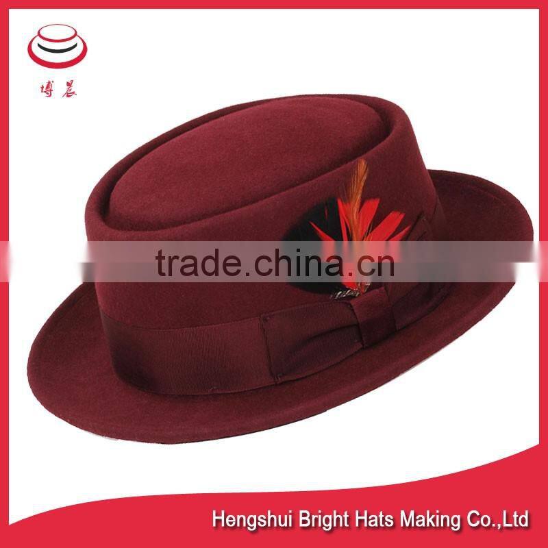 Porkpie or Pig Pie Pork Pie 100% Wool Felt Hats