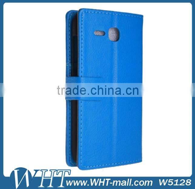 Luxury Leather Case for Sony Xperia E1 Wallet Case with Stand