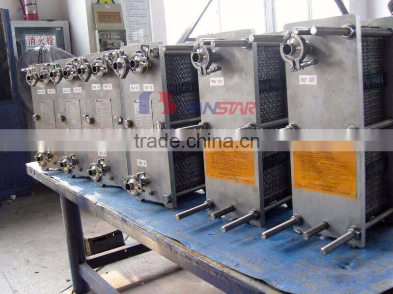 Panstar food grade compact HTST pasteurization plate heat exchanger for juice milk wort