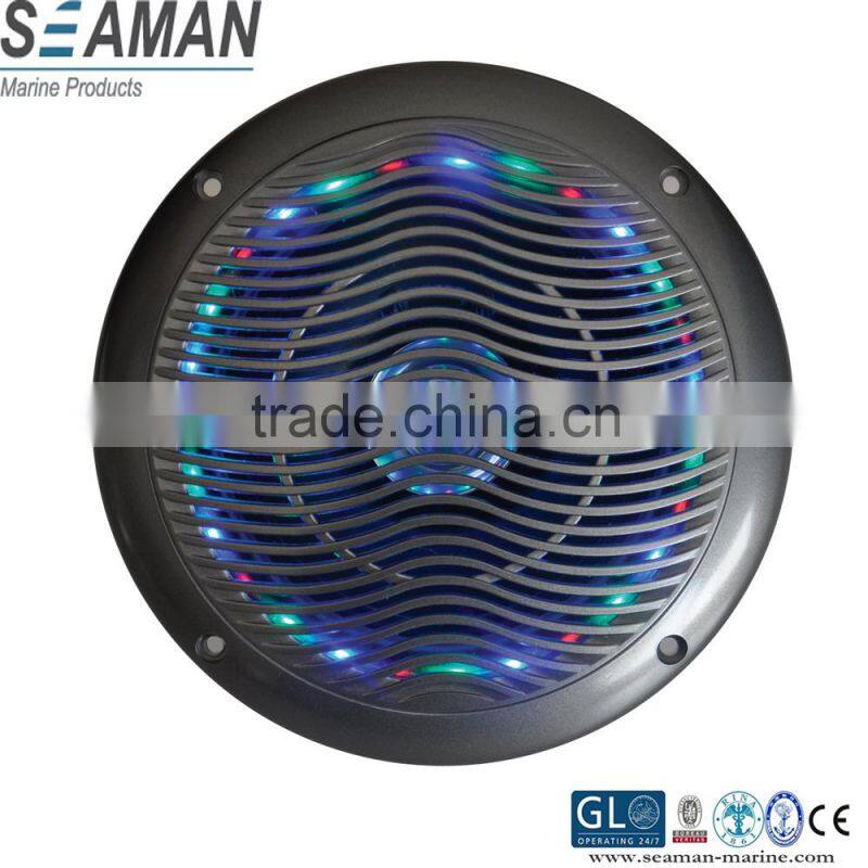 CE & ROHS 8 Inch 2-way Marine Speaker Pair with Built-In RGB LED Lighting remote controller