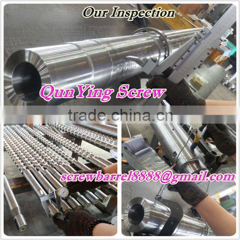 PVC bimetallic 51/105 conical twin screw and barrel