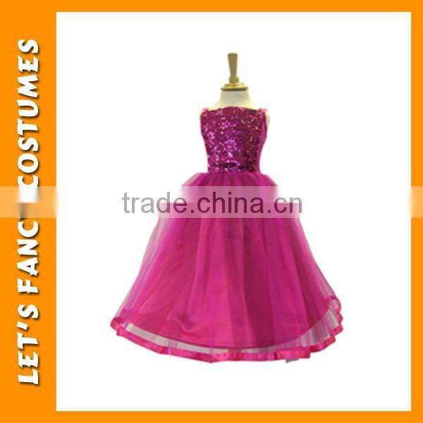 PGCC0086 evening glitter sequin girl dress