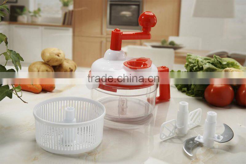 7 in 1 multi-function manual food processor /manual food chopper /manual food mixing machine