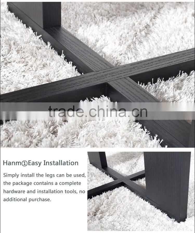 HANM modern design solid wood round dinning table home furniture