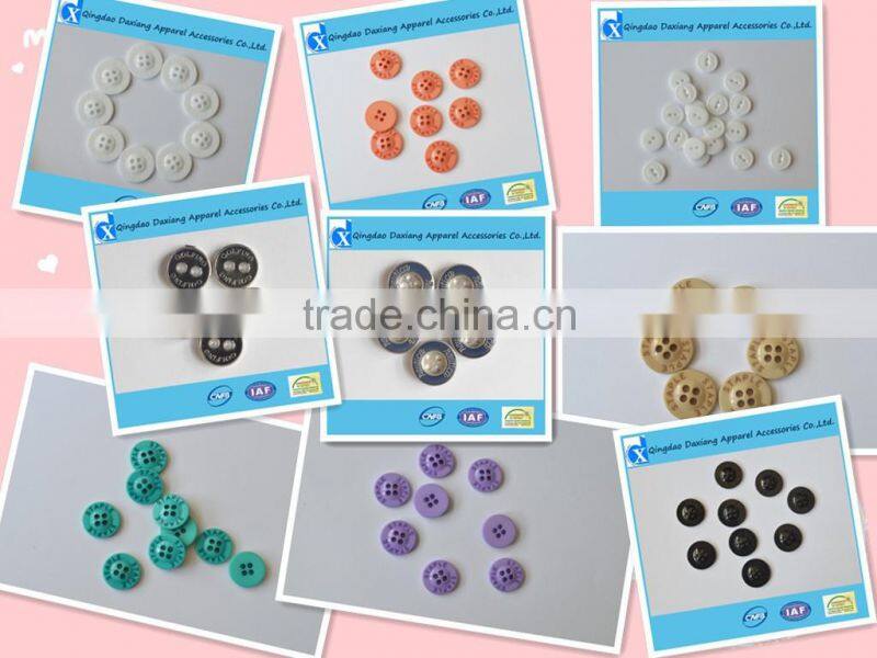 High end 2 hole with metal ring plastic alphabet buttons
