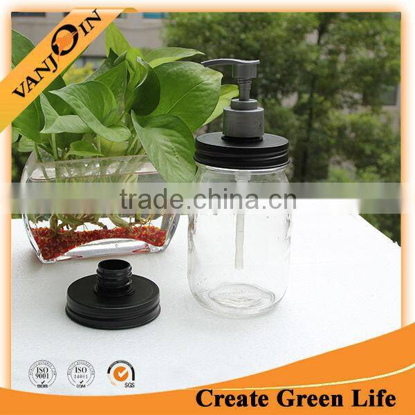 Clear Glass Soap Jar With Pump Sprayer