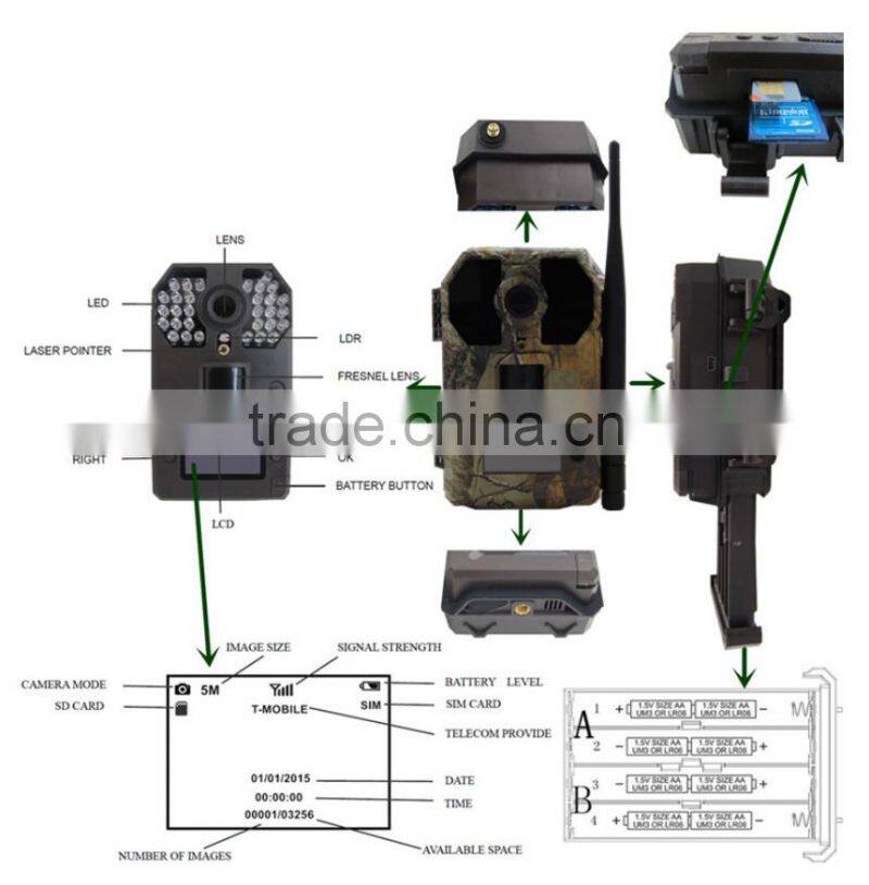 12MP 1080P HD Digital Video Camera For Wildlife Hunting Camera MMS GPRS Hunting Trail Camera 940NM