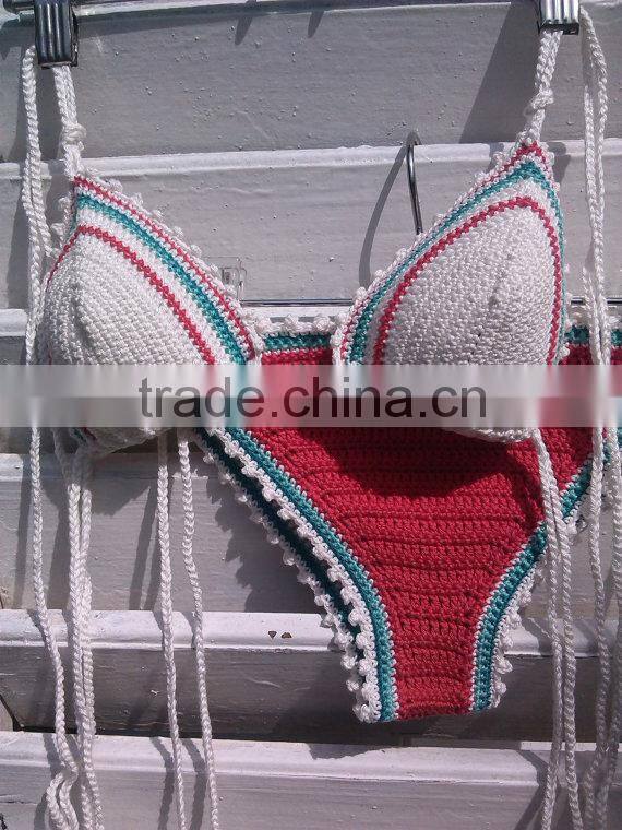 Full handmade ladies Crochet bikini set, crochet women swimwear ,women beach swimsuits