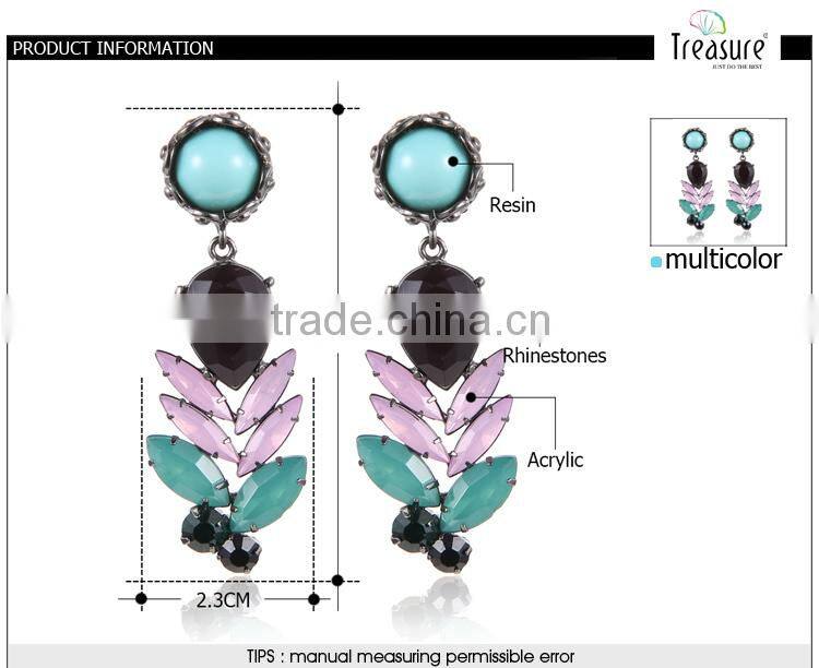china jewelry wholesale mix color acrylic dangle earrings jewelry fashion 2015