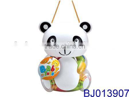 Funny gift for baby lovely bear bottle with infant rattles and teether