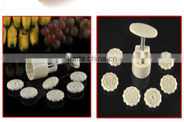 185g best round shaped plastic mooncake mold mould plunger mould set Chinese pastry
