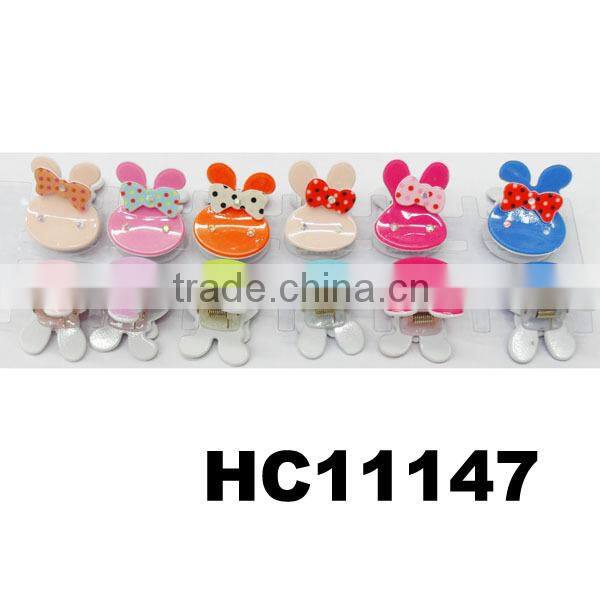 cute child mini decorative crystal plastic hair claw clip