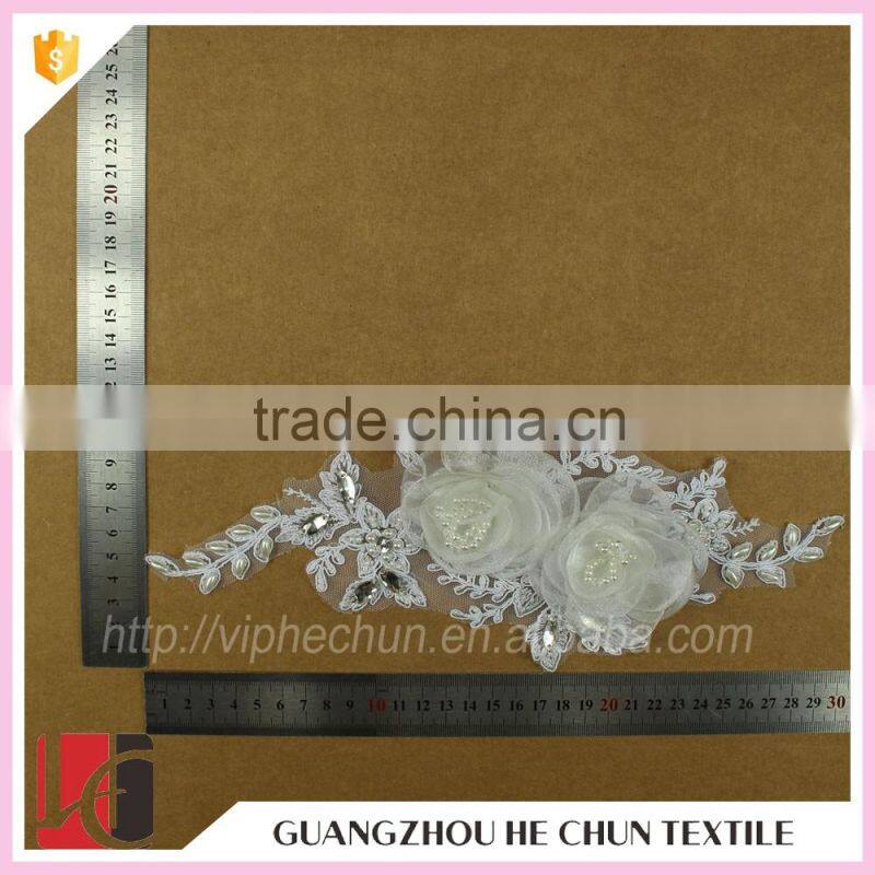 HC-0633-1 Hechun Sewing Patterns Pearl Chiffon Wedding Bridal Applique