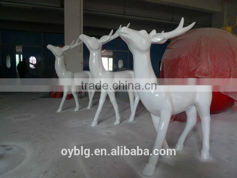 Fiberglass Deer Sculpture For Indoor &Outdoor Christmas Decoration