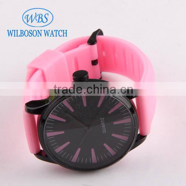 Big Dial Silicon Rubber Wristband Watches For Women